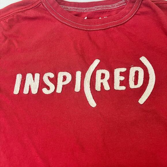 GAP KIDS Red INSPI(RED) T-Shirt Child Unisex Size 3Y Red Short Sleeve Crewneck - Picture 2 of 12